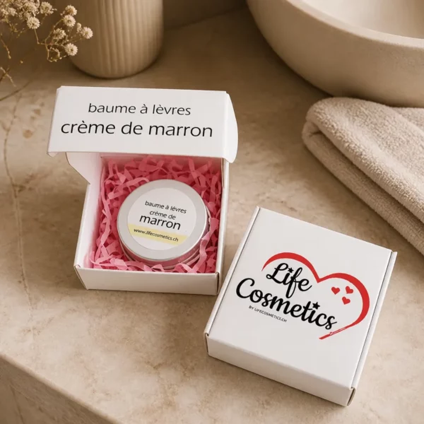 Baume à lèvres Marron avec emballage