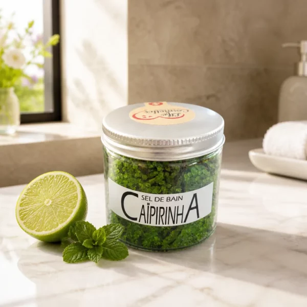 Sel de bain odeur caïpirinha