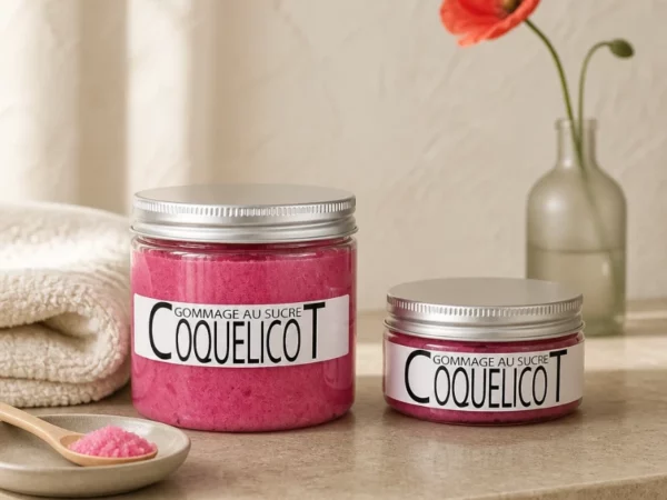 Pots de gommage au sucre Coquelicot