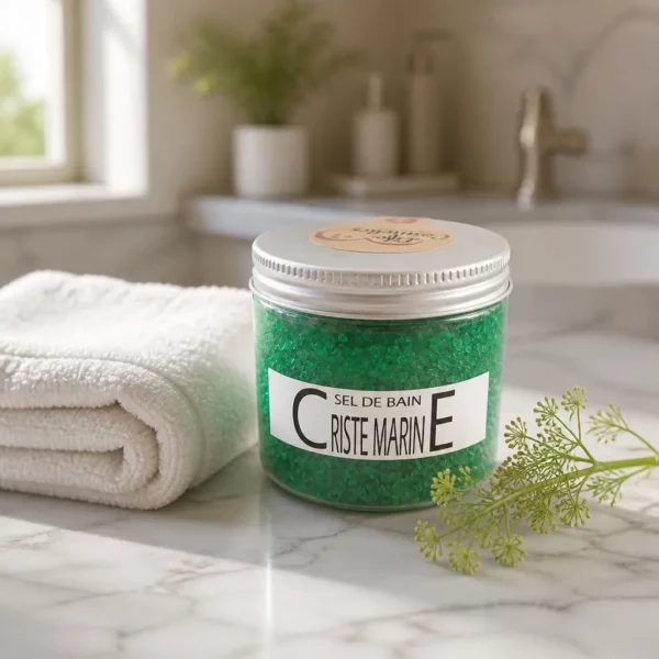 Sel de bain odeur criste marine