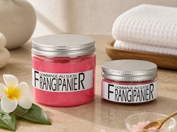 Pots de gommage au sucre Frangipanier