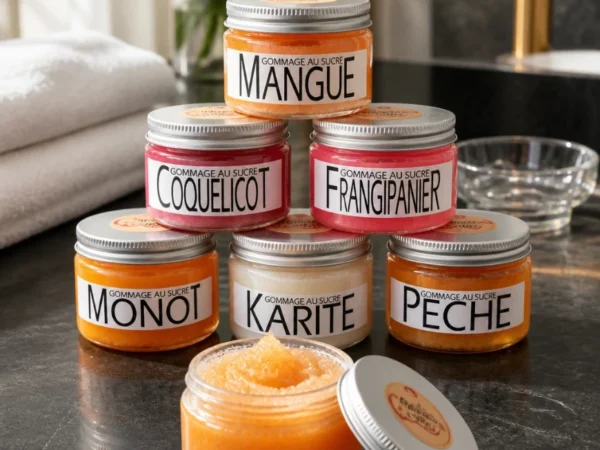 Collection de pots de gommage au sucre