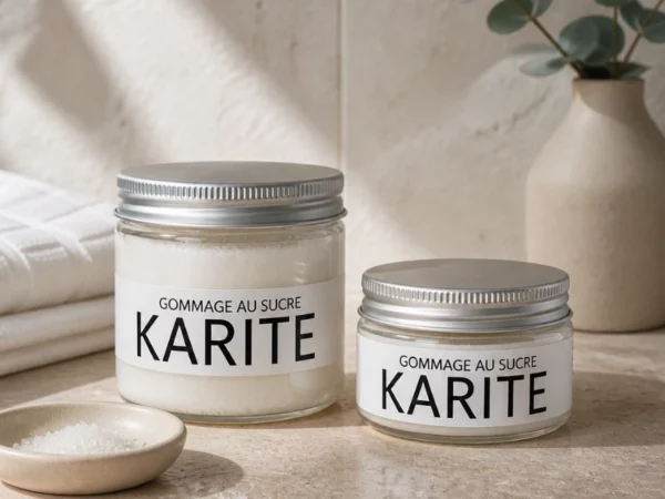 Pots de gommage au sucre Karité